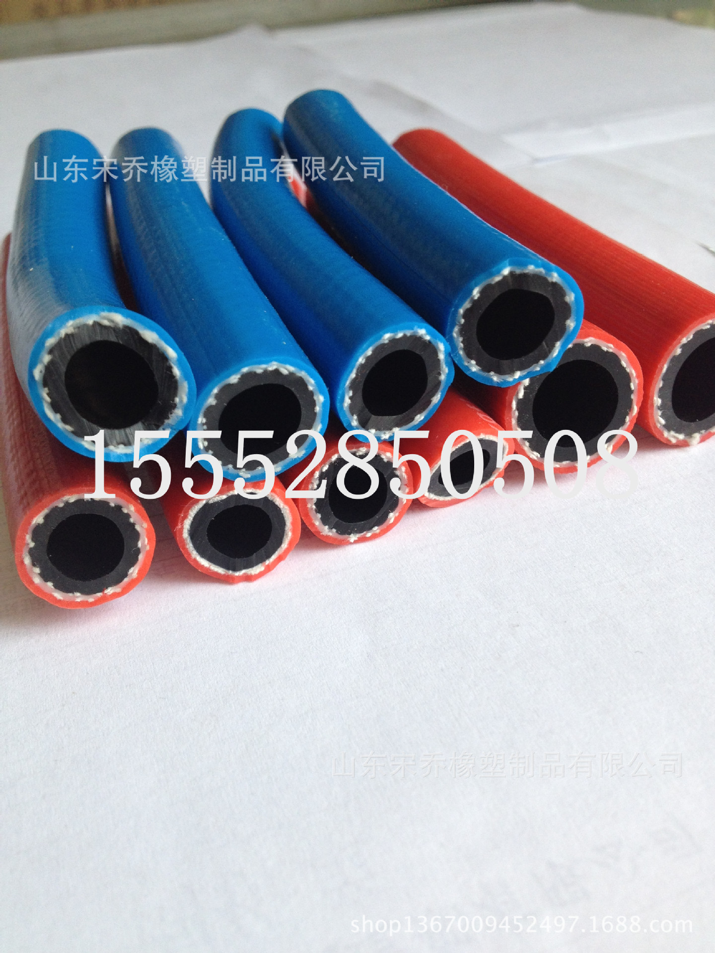 高压氧气带乙炔带三胶两线高压管连体8mm10mm氧气管乙炔管
