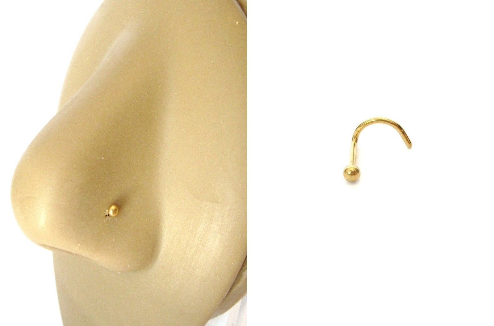 16G labret stud size and finish detail