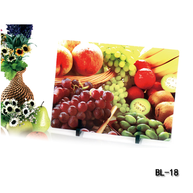 39*28.5*0.4cm Large Toughened glass Vegetable board originality customized wholesale Thermal transfer Glass Vegetable board BL18