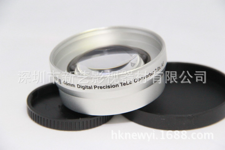 批发 新艺 46mm 2倍 增倍镜 增距镜 黑色/银色 (UV62)