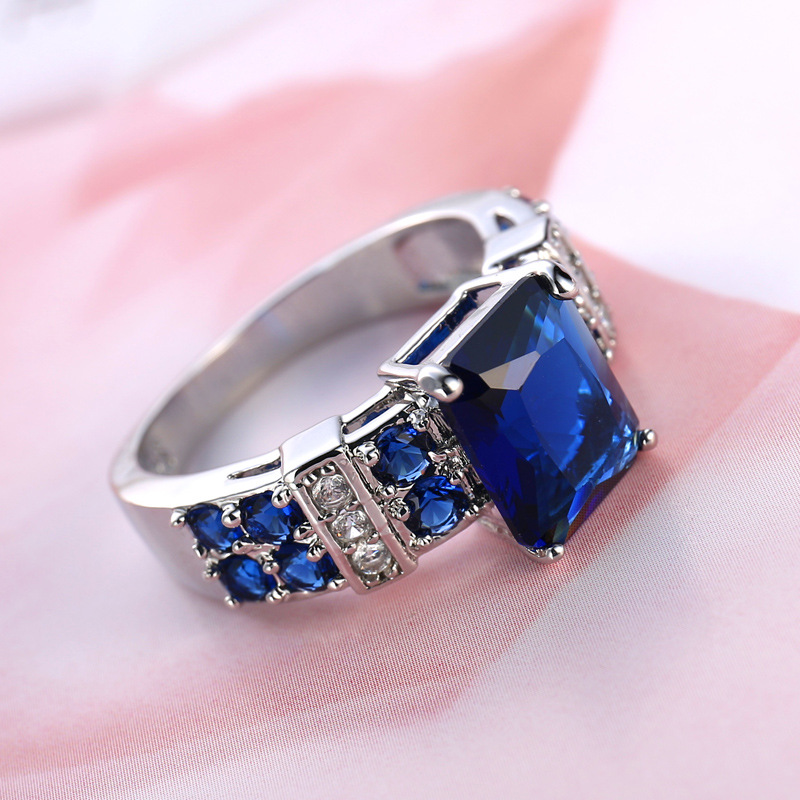 supply of popular jewelry copper inlaid zircon jewelry popular punk style men and women's colorful gold plated rings_ipsvogv.com