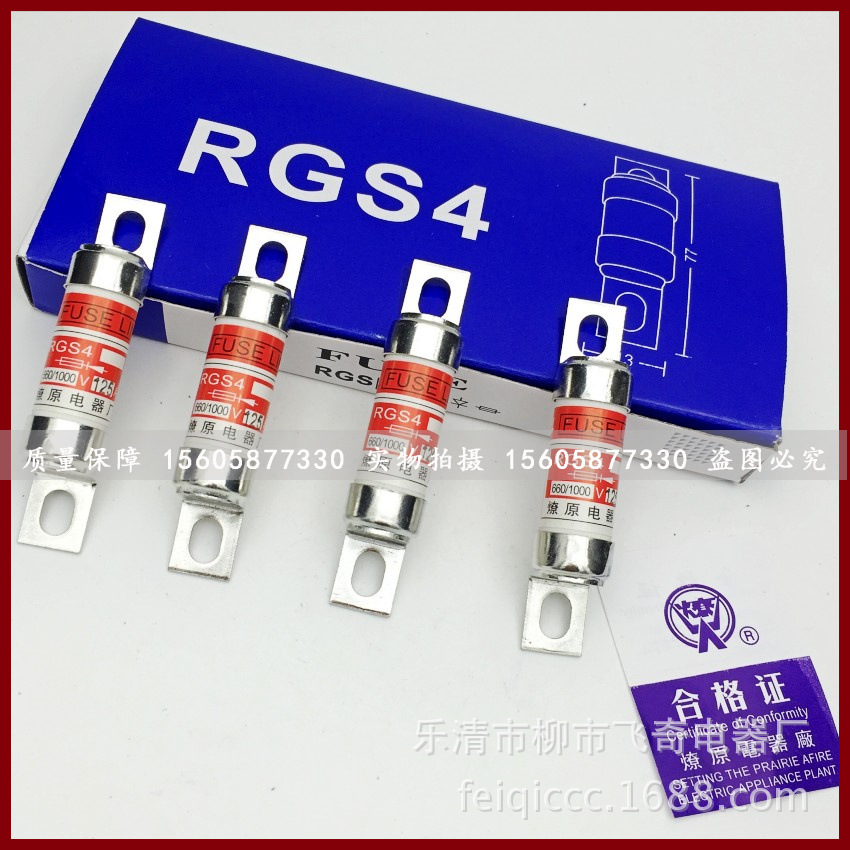 螺栓连接熔断器RGS4-100A快速熔断器RGS4/660GH-100A陶瓷保险丝