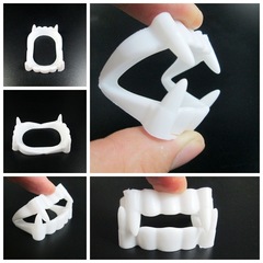 Horror zombie vampire white dentures Halloween props and supplies to scare and trick people