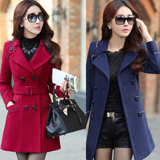 Autumn and winter New Korean women's new Korean Slim fur coat female mid-long woolen coat Autumn and winter New Korean women's new Korean Slim fur coat female mid-long woolen coat