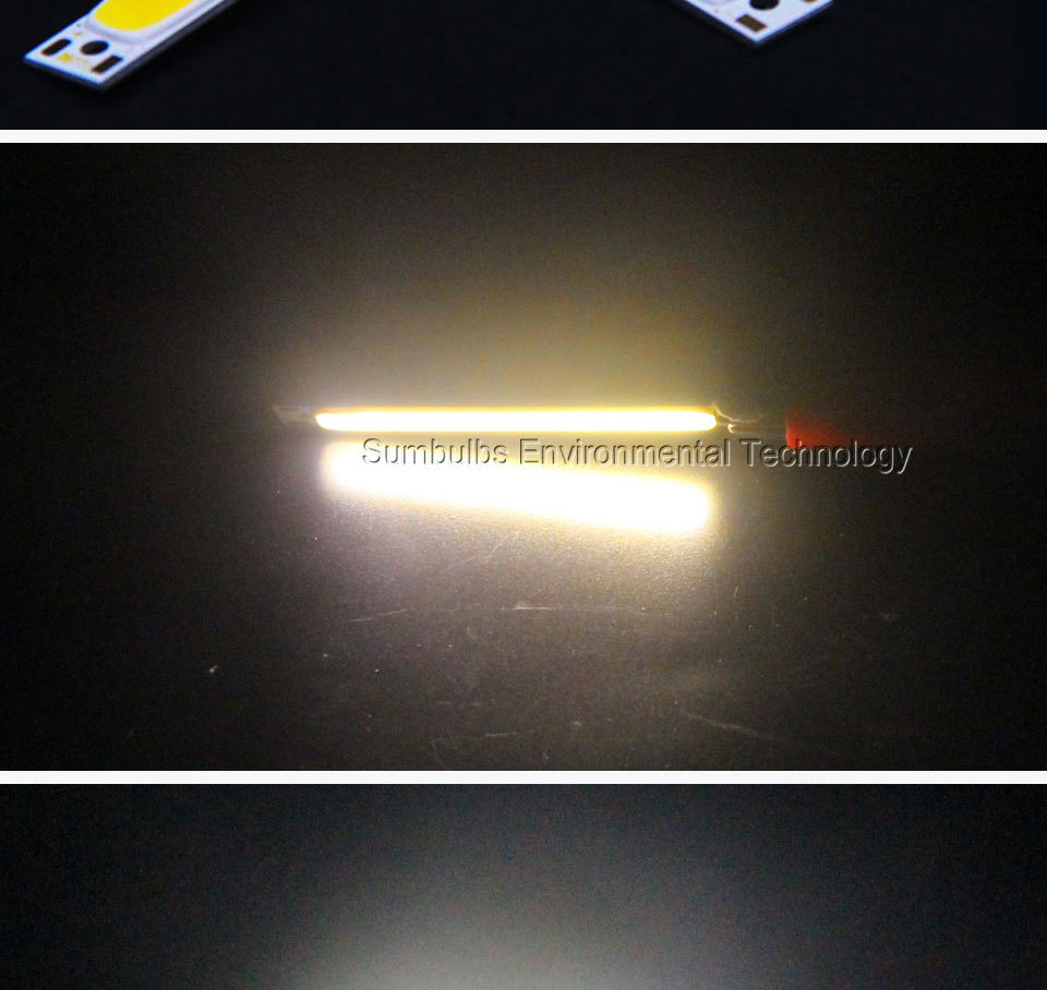 6008暖红白蓝色LED COB灯条1W 3W