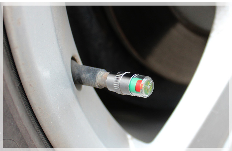 Car Tire Valve Cap Vacuum Tire Stainless Steel Copper Core Tire Pressure Monitoring Warning Valve Cap Universal Type