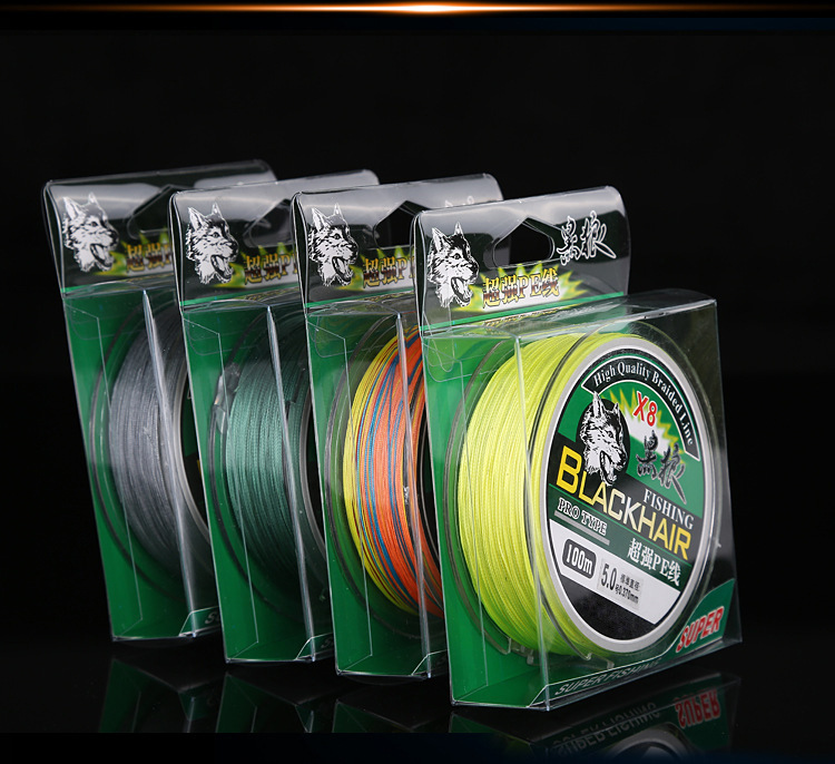 魚線大力馬漁線編織線8編100米pe線五彩十米一色漁網線防咬路亞線