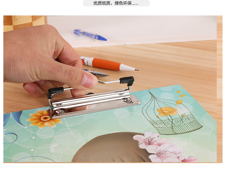 办公文件夹_a4纸质板夹 卡通文件夹板办公 多