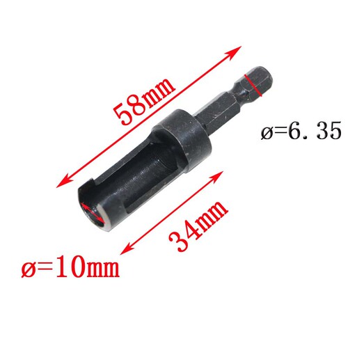 Carbon steel cork cutter, cork drill, woodworking drill bit, cylindrical wood tenon drill bit, hexagonal handle reamer drill
