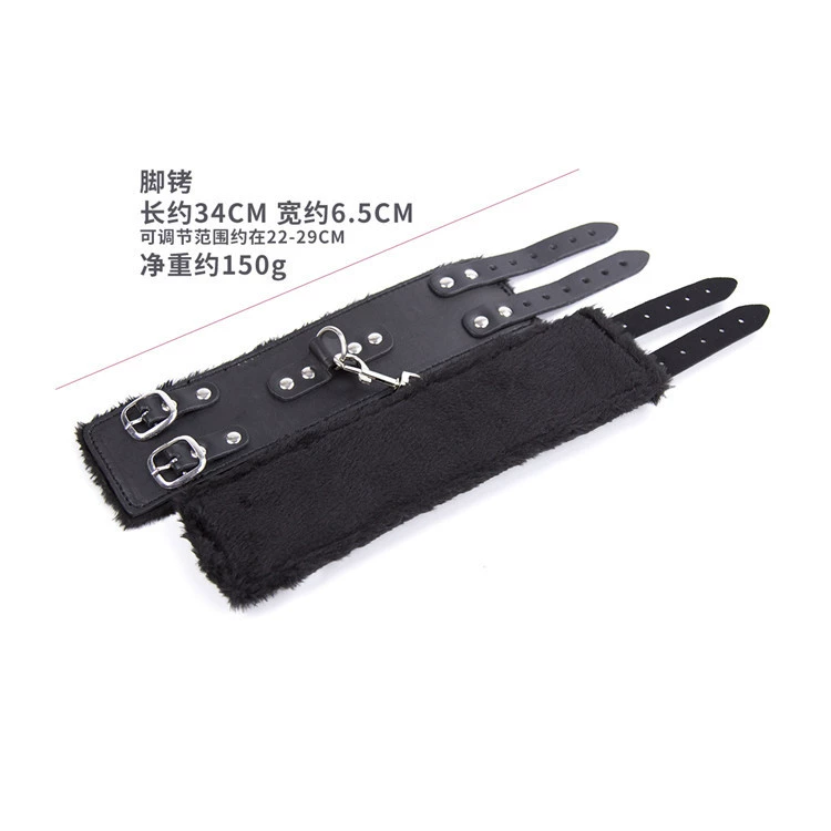[成人情趣工厂用品PU皮革毛绒手铐捆绑束缚手脚铐sm情趣道具性用品]