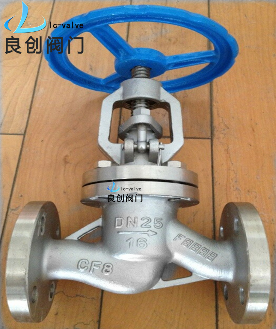 现货304不锈钢截止阀 j41w-16p法兰截止阀