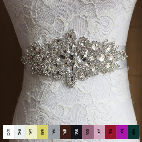 XW33 bridal girdle handmade belt wholesale European and American foreign trade high-end luxury rhinestone wedding dress accessories