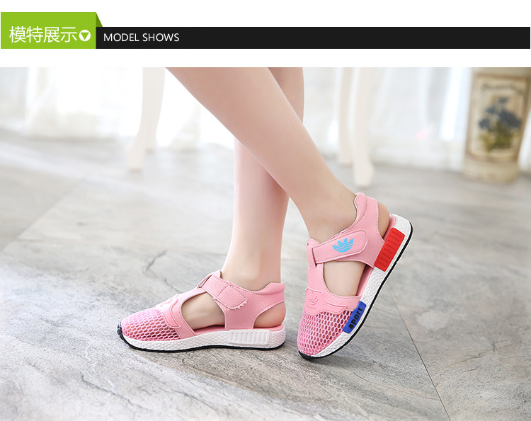 Sandales enfants en similicuir Baotou coutures en cuir pour été - semelle caoutchouc antidérapant - Ref 1053409 Image 10