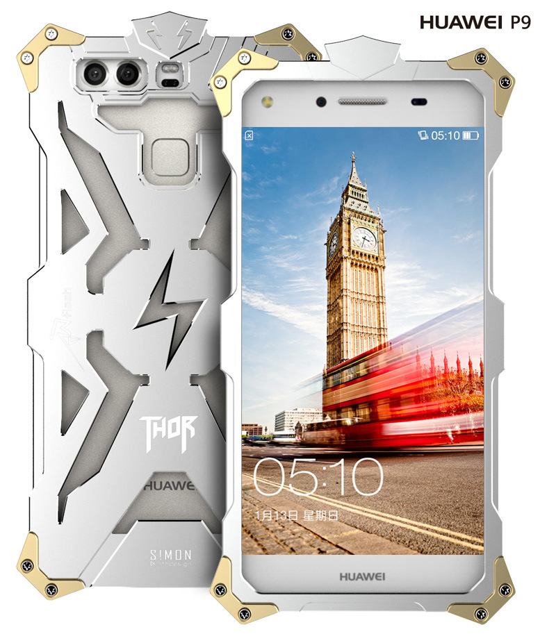 SIMON THOR Aviation Aluminum Alloy Shockproof Armor Metal Case Cover for Huawei P9 Plus & Huawe P9 & Huawei P9 Lite