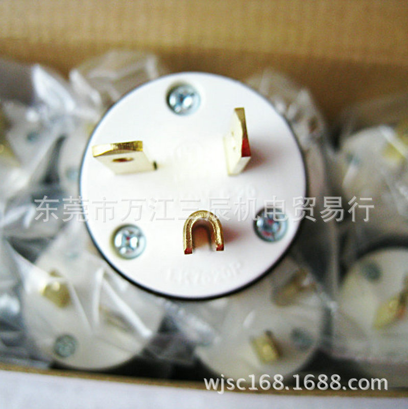 台湾隆光LKEW引挂式插头LK7620P 20A250V 6-20P NEMA美规直式插头