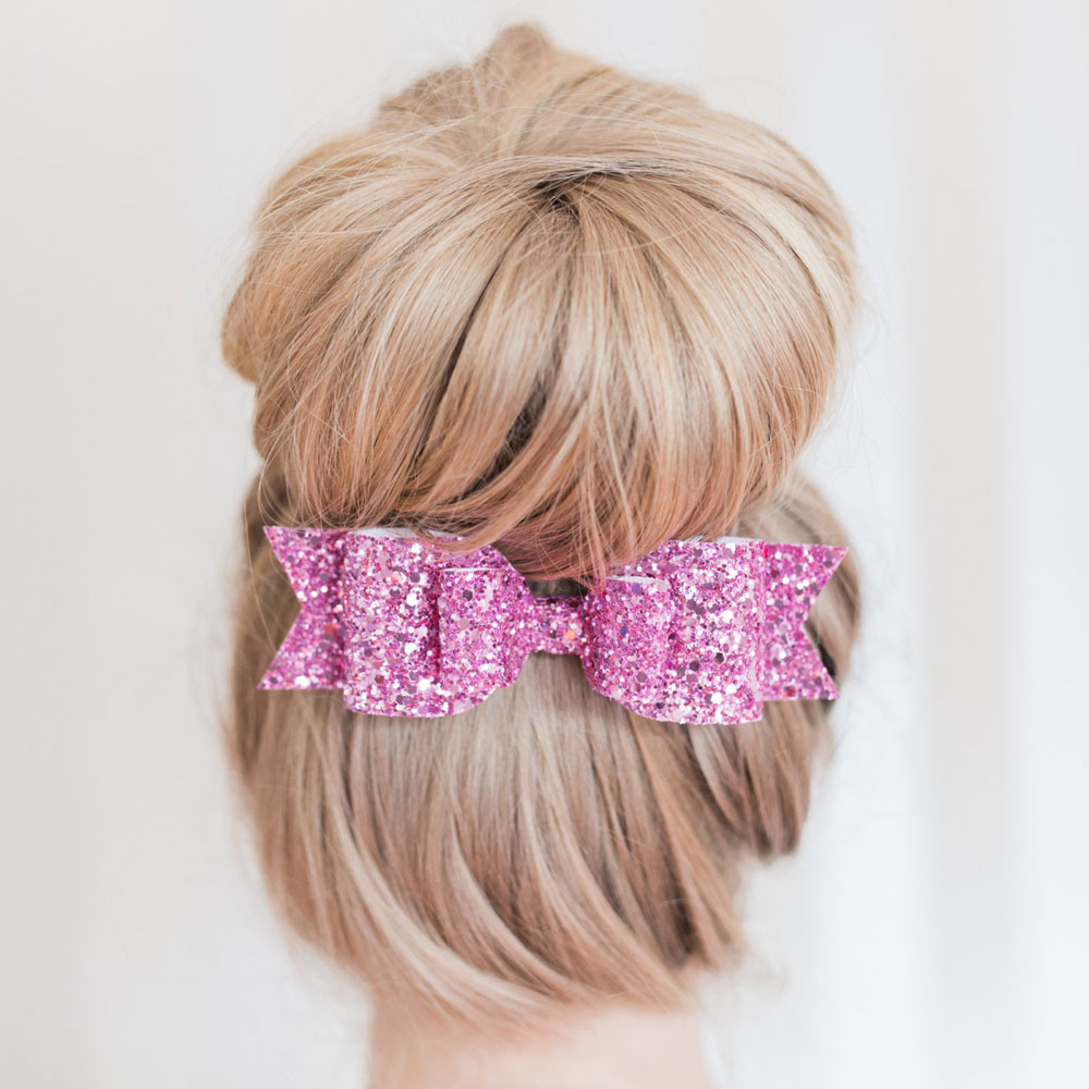 New Explosion Large Size Shiny Gold Glitter Bow Hairpin Ladies Spring Clip Children&#39;s Hair Accessories Wholesale display picture 2