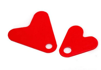 Пластиковый рыбий хвост красное сердце поддельная приманка блесток рыбий хвост аксессуары Luya пластиковое красное сердце маленький рыбий хвост