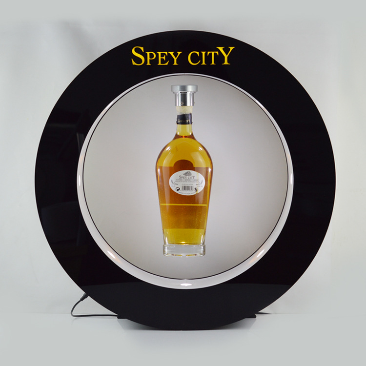 厂家直发圆形磁悬浮酒瓶展示架创意礼品陈列广告宣传旋转厂家直发