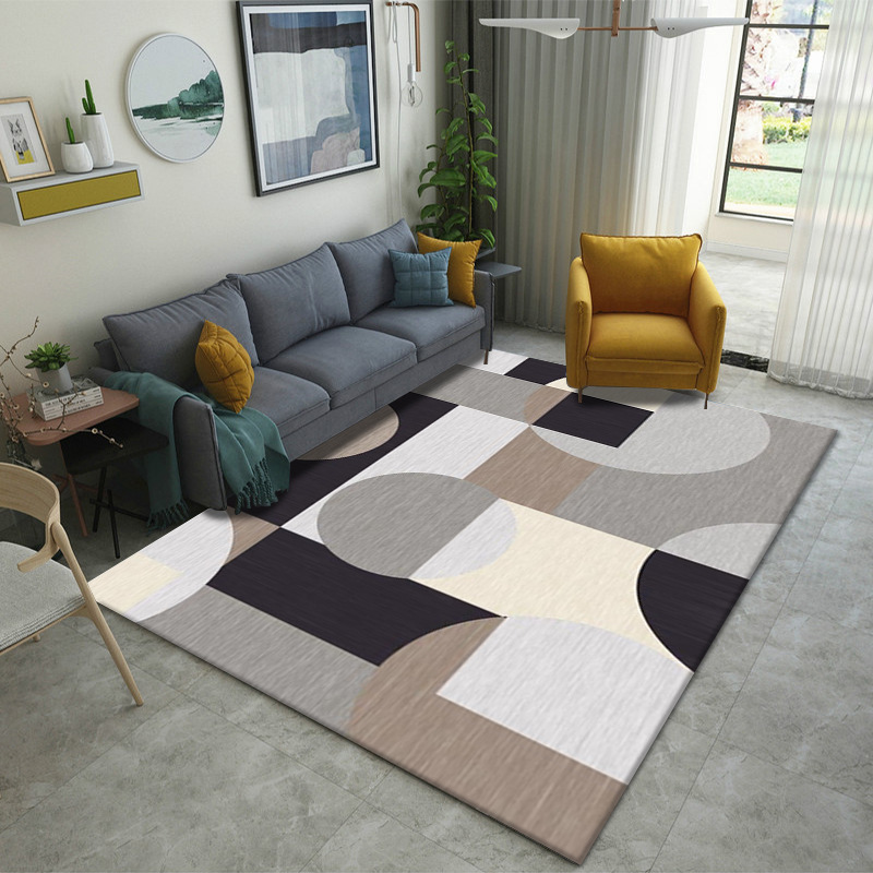 Alfombras nórdicas transfronterizas, alfombras de gran superficie para salas de estar, alfombras para sofá y mesa de centro, alfombras de oficina de fácil mantenimiento.