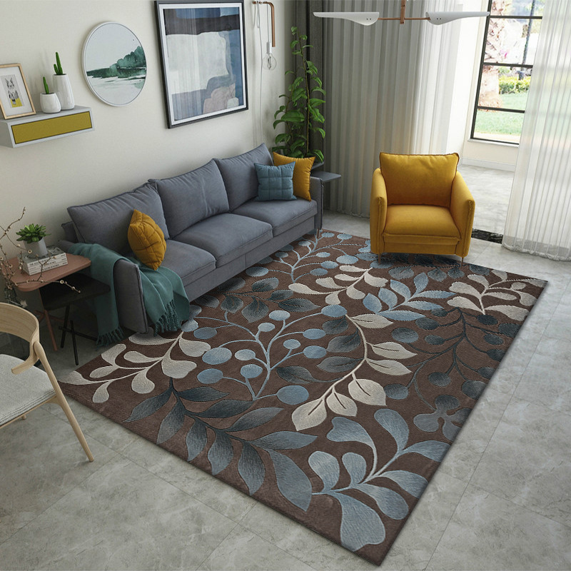 Alfombra de estilo europeo sala de estar simple moderna mesa de café americana dormitorio manta de cama completa manta de noche de estilo nórdico