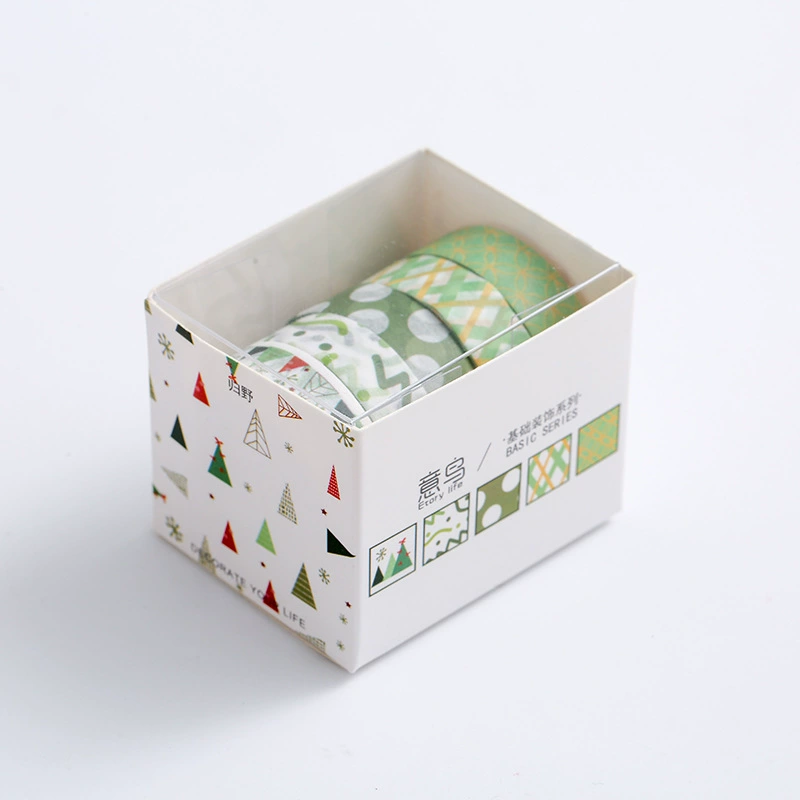 Decoration Washi Tape Set (ETORI) 10-Pattern Creative Paper Tape Box, 5-Volume Basic Series