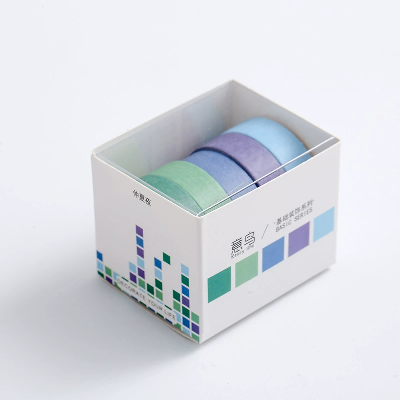 Decoration Washi Tape Set (ETORI) 10-Pattern Creative Paper Tape Box, 5-Volume Basic Series