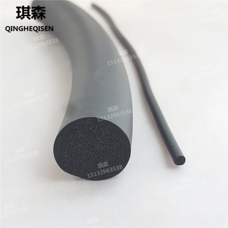 琪森汽车门O型圆柱5毫米车窗玻璃异响插入实心海绵橡胶密封条