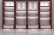 重庆圣尼菲尔实木多次层板材料化妆品展示展览柜 木朔的假百叶门