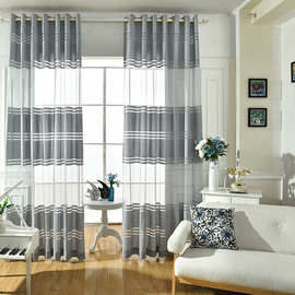 新款窗纱 经编窗纱 进口机生产 条子布窗帘 可定制窗纱 包邮 批发