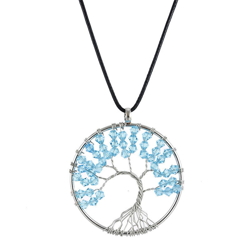 Retro Heart Shape natural stone Copper Plating Pendant Necklace 1 Piece