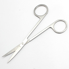 Stainless steel eyebrow scissors, long A scissors, 11.6cm, all steel elbow scissors, double eyelid sticker beauty scissors
