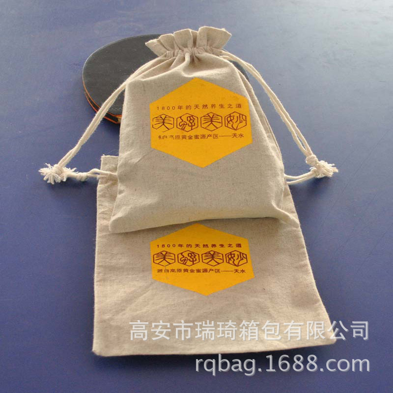 厂家现货批发 全棉帆布袋 帆布束口袋 拉绳棉布袋 环保购物袋