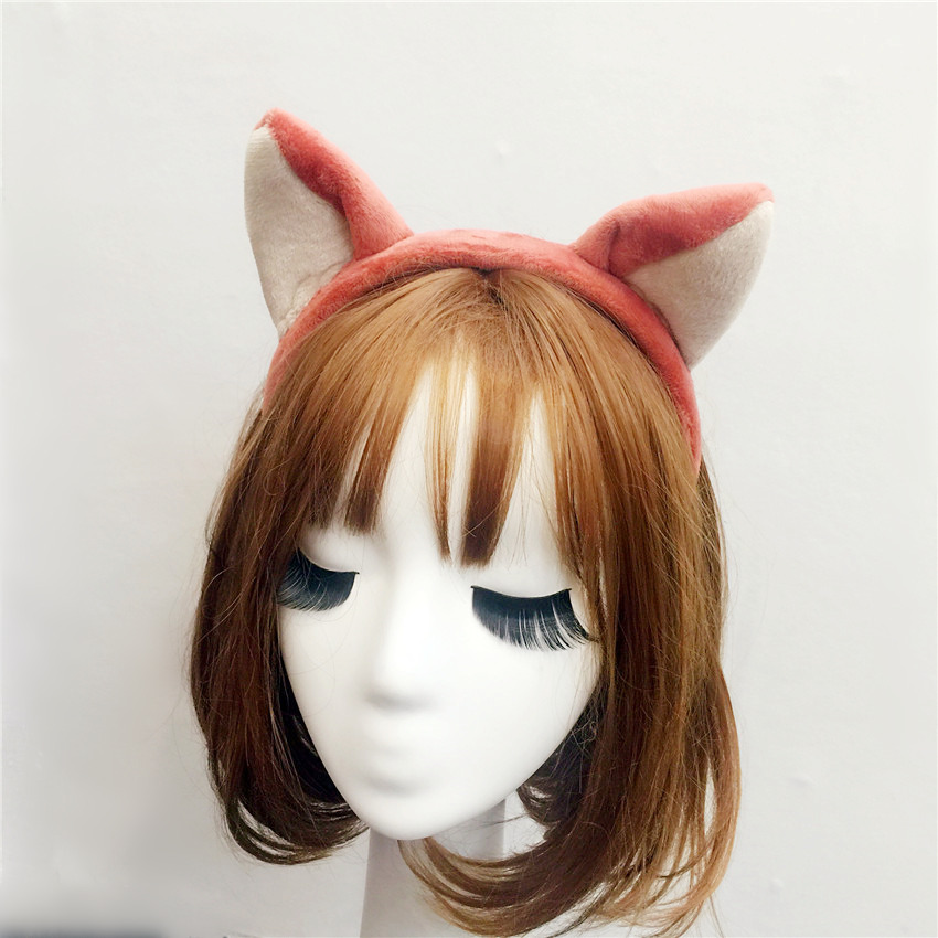 Christmas Antlers Fox Ears Plush Headband display picture 8