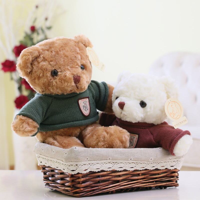 Venta al por mayor juguete de peluche suéter oso de peluche muñeca boda empresa actividad regalo clip grab máquina Ragdoll muñeca