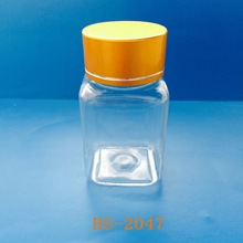 供应塑料瓶 方形透明保健品瓶 80cc塑料瓶 PET保健品瓶 固体塑瓶