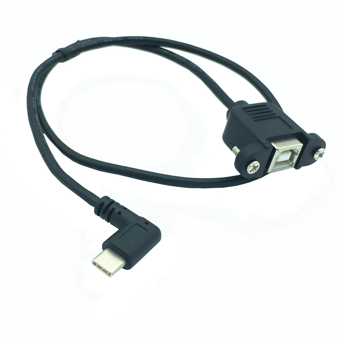 TYPE-C локоть к USB B мастер кабель для ушей, кабель панели винт 0.5м