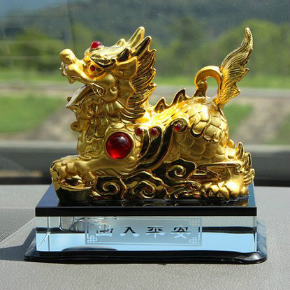 汽车摆件 貔貅汽车香水座 合金车载香水座 大号麒麟 貔貅香水座|ru