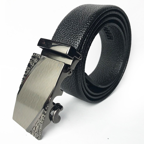 Men's belt automatic buckle belt super fiber scratch-resistant manufacturer wholesale street stall goods drop shipping