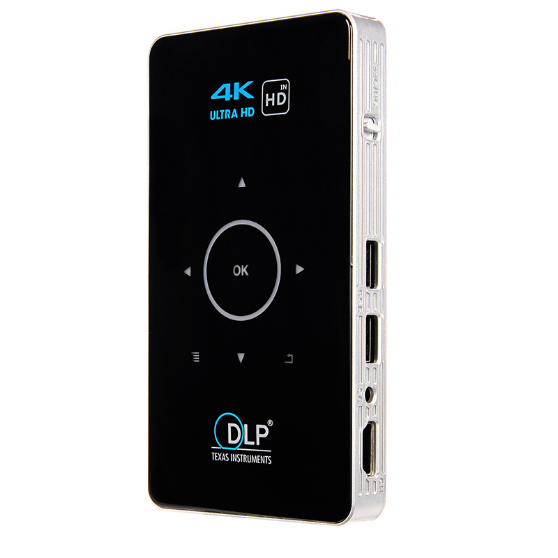 新款DLP高清4K便携式迷你投影机家用 微型安卓智能无线同屏投影仪|ru