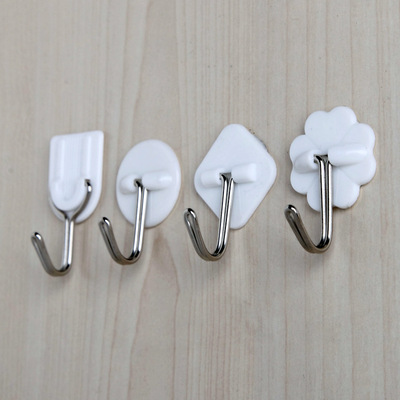 有声挂图挂钩用小号强力挂钩白色塑料黏钩 强力粘钩 单个装 散装|ru