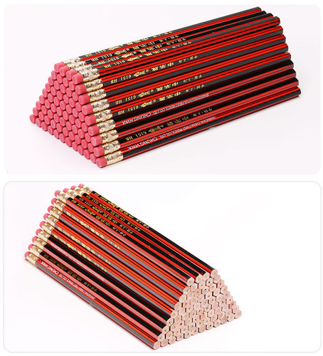 6151 Chinese pencil with eraser 12 pieces boxed children's drawing and writing wooden pencil stationery wholesale