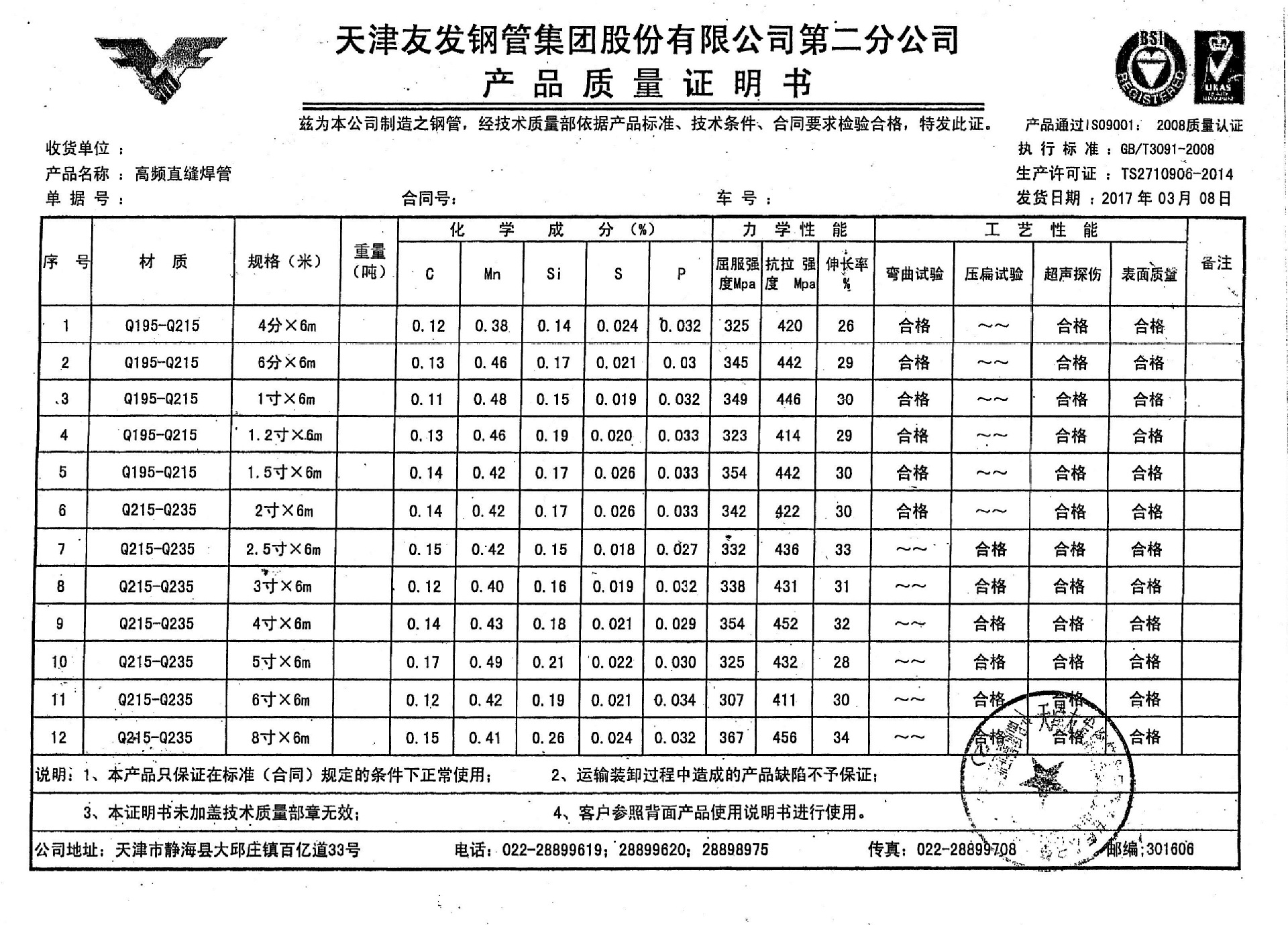 焊接钢管