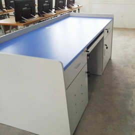 多媒体讲台学校机房教师讲课桌1.8米板式1.2米电脑演讲台校园家具