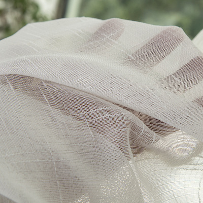 廠家直銷現代簡約風 原色麻紗 亞麻窗紗 色織麻紗工程紗 十字麻紗