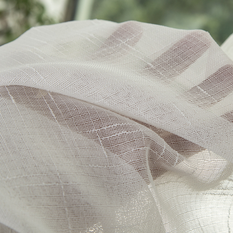 廠家直銷現代簡約風 原色麻紗 亞麻窗紗 色織麻紗工程紗 十字麻紗