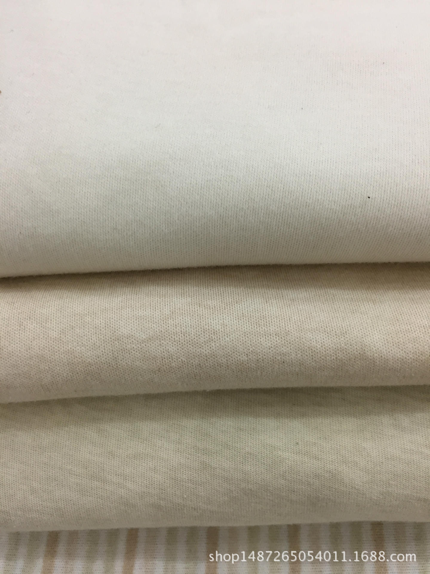 供应天然有机彩棉面料 精梳纯棉素色双面针织棉毛布 宝宝A类