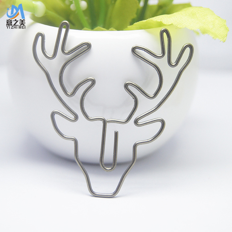 意之美厂家热销大号鹿头造型回形针 创意文具礼品曲别针 专业定制|ru