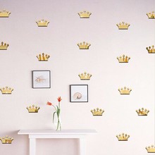 熱銷兒童房間裝飾牆貼 立體環保3D公主皇冠鏡面貼 18片一包