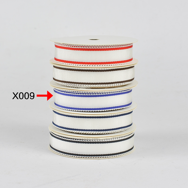 En existencias Yao Ming hilado teñido banda de sombrero rojo cinta de rayas accesorios de ropa Borde de diente cinta costilla Borde de tres colores