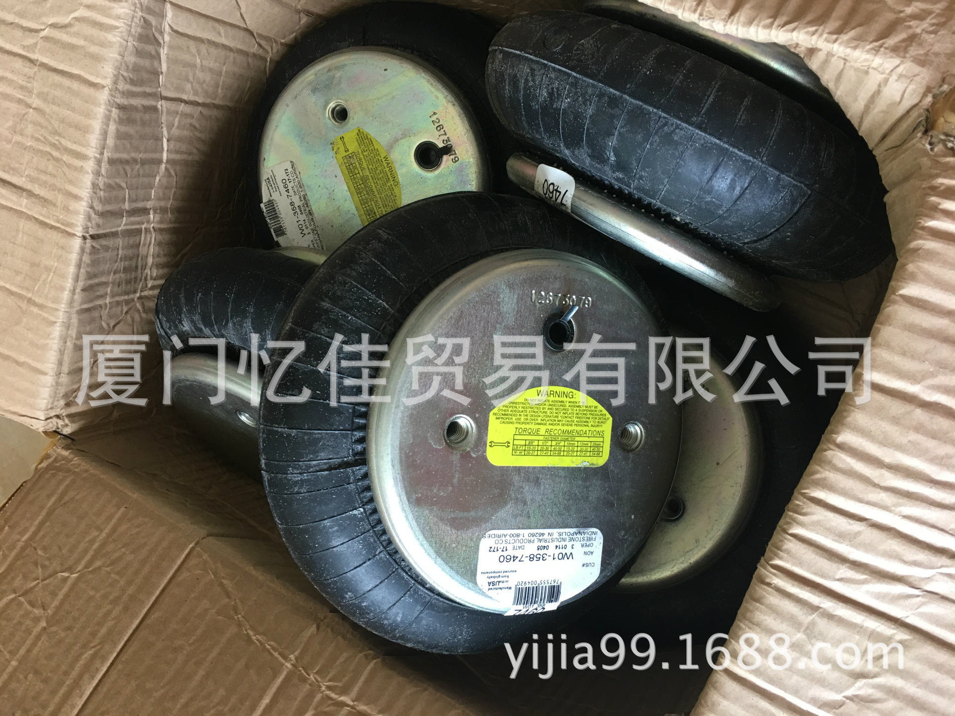 W01-358-7460 FIRESTONE气囊 空气弹簧 气囊缓冲器 橡胶弹簧